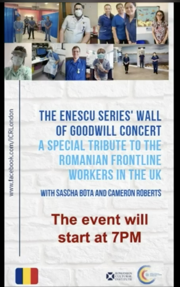 Concert-omagiu pentru românii din prima linie care lucrează în Marea Britanie, la Londra