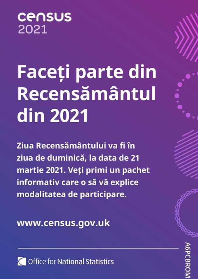 Românii din Anglia, obligați prin lege să participe la recensământul din 2021