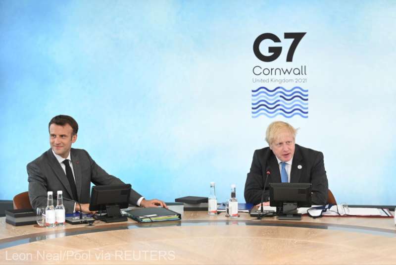 Dispută la G7 pe marginea geografiei post-Brexit a Regatului Unit, între Emmanuel Macron şi Boris Johnson