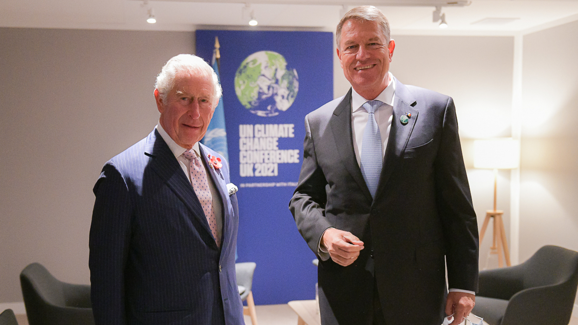 Klaus Iohannis și Prințul Charles, discuții la summit-ul COP26 despre schimbările climatice